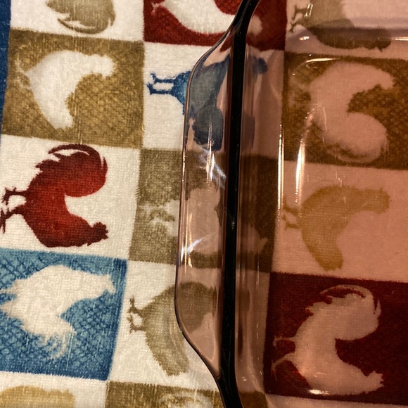 Vintage 3-Quart Oblong Cranberry Glass Pyrex Baker - Picture 10 of 15